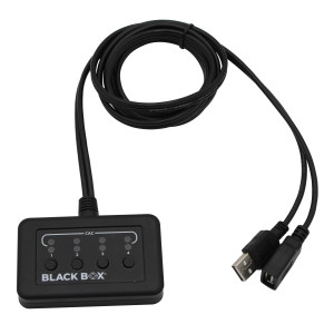 Black Box KVSC-4 Secure KVM Analog Remote Controller, single USB cable, for 2 or 4-port KVM switches